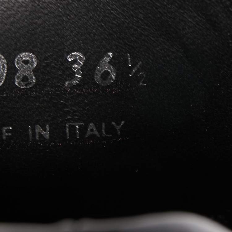 Pre Owned Prada Black Patent Leather Monolith Platform Derby Sneakers Size 36.5