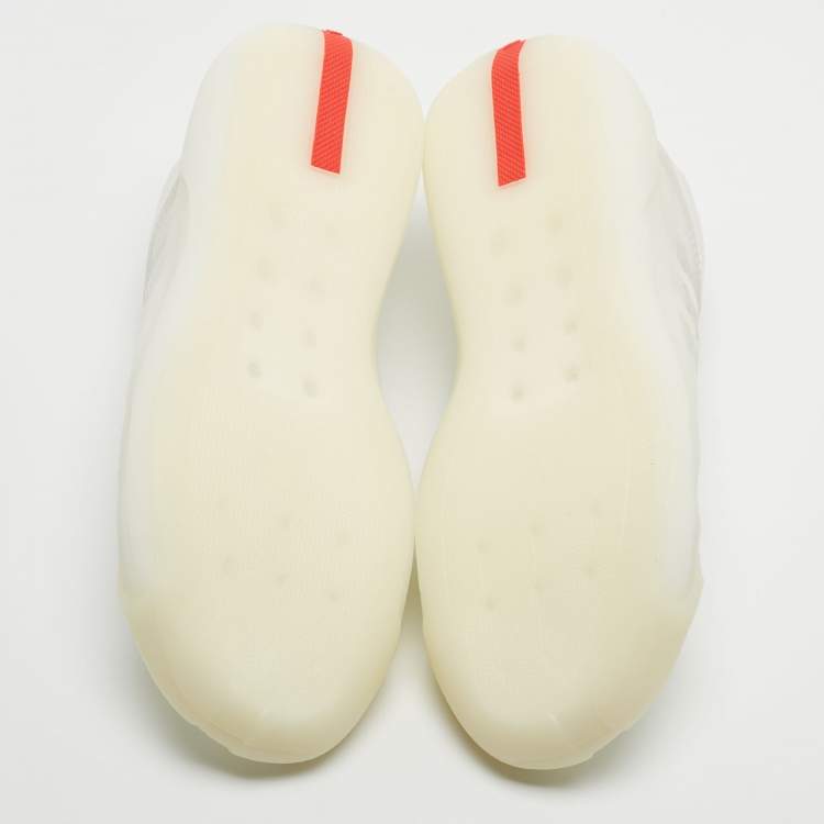 Pre Owned Prada x Adidas White Mesh and Lace Up Sneakers Size 37.5