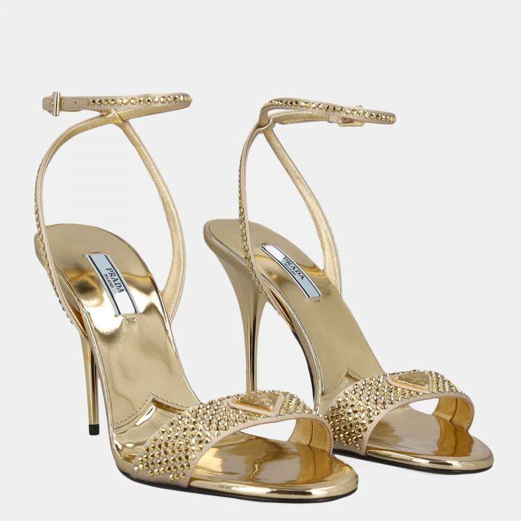 Prada clearance sandals gold