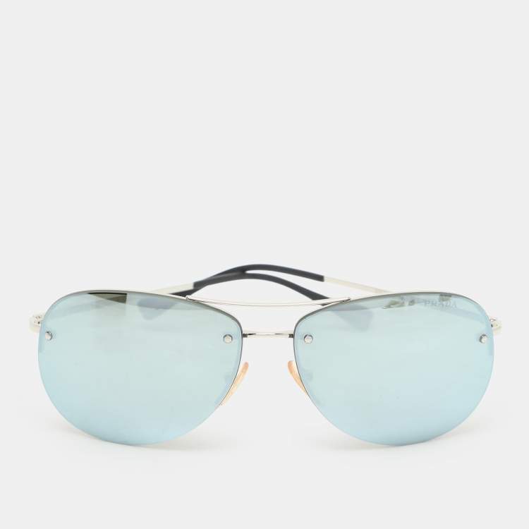 Pre Owned Prada Sport Green SPS50R Gradient Aviator Sunglasses