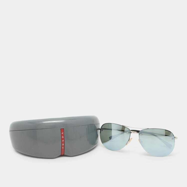 Pre Owned Prada Sport Green SPS50R Gradient Aviator Sunglasses