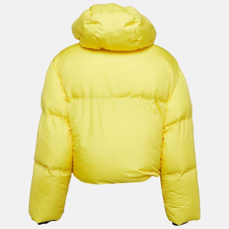 Pre Owned Prada Sports Yellow Technical Synthetic Puffer Down Jacket M