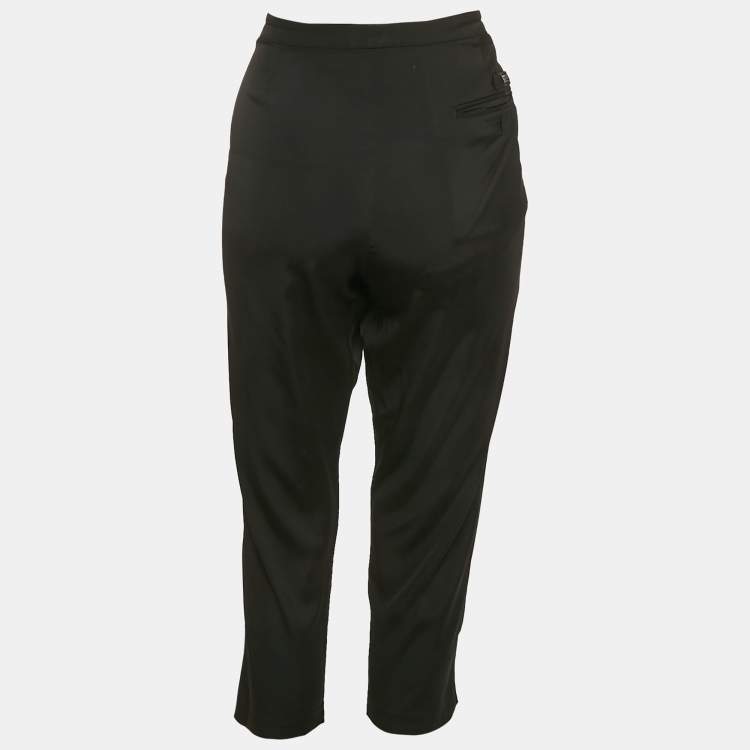 Pre Owned Prada Sport Black Sateen Capri Pants L