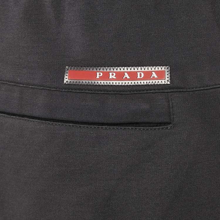 Pre Owned Prada Sports Grey Jersey Track Pants L