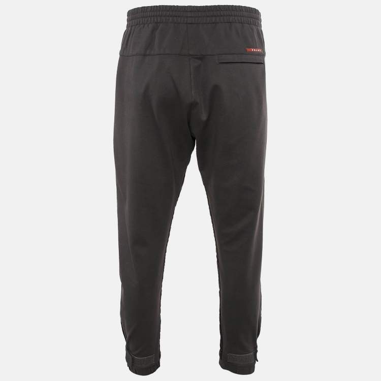 Pre Owned Prada Sports Grey Jersey Track Pants L