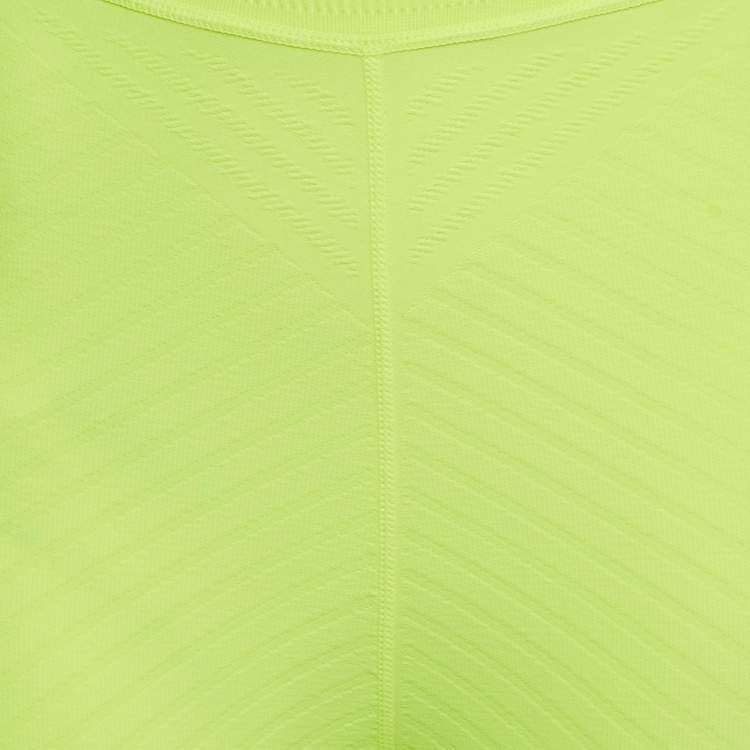 Pre Owned Prada Sport Neon Green Textured Jersey Leggings S/M 