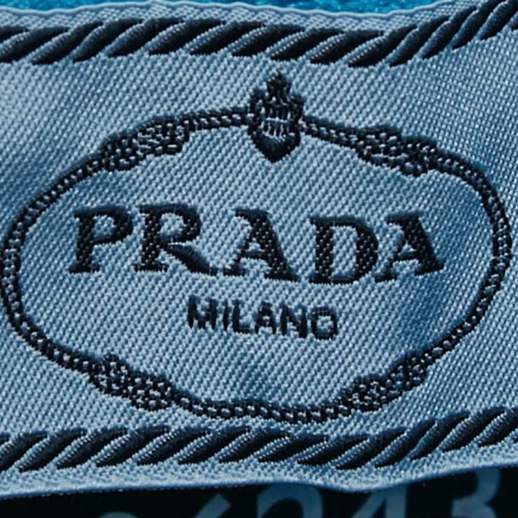Pre Owned Prada Sport Blue Textured Technical Jersey Crop Jacket S