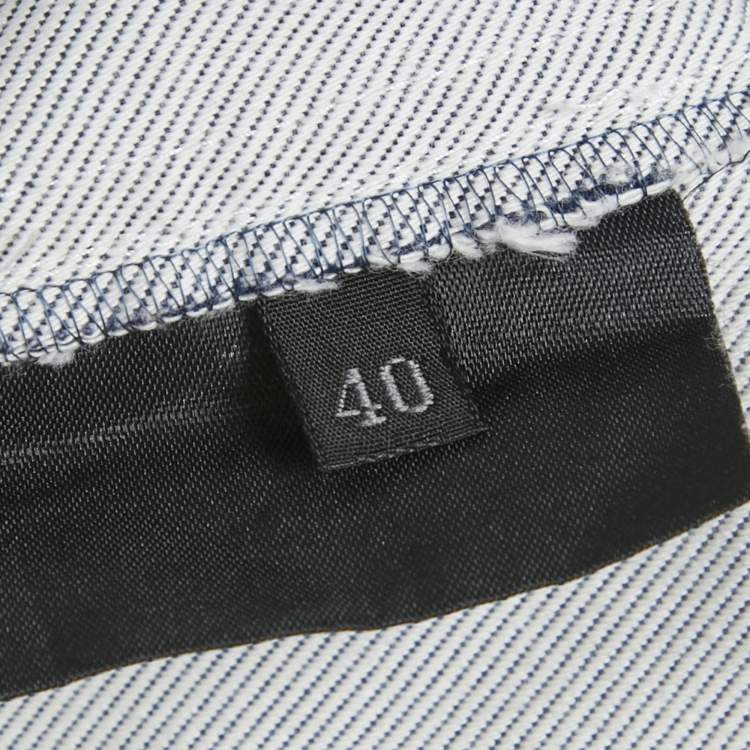 Pre Owned Prada Sport Blue Gabardine Pants S/Waist 26"