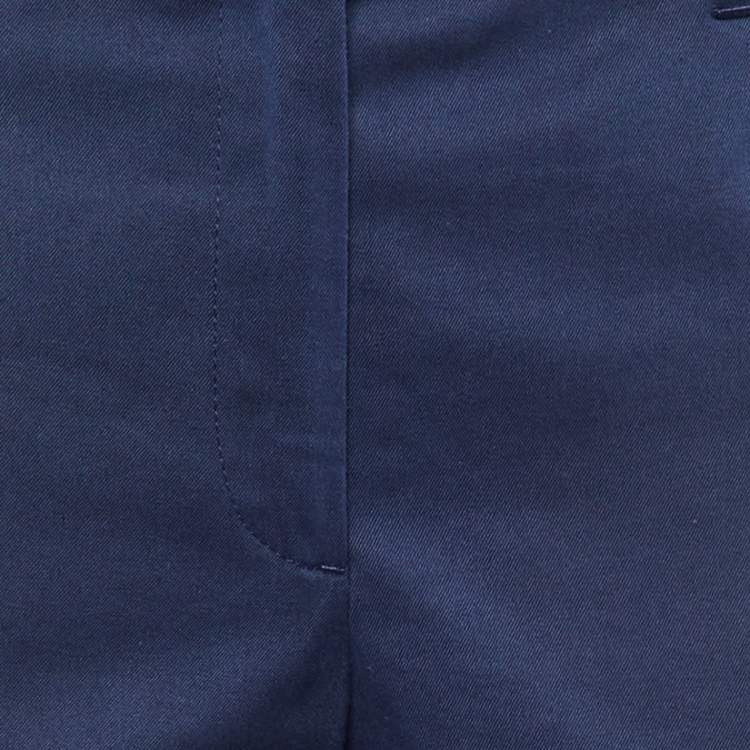Pre Owned Prada Sport Navy Blue Cotton Regular Fit Trousers M
