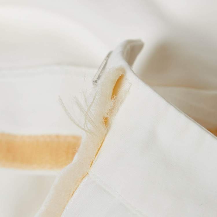 Pre Owned Prada Sport White Cotton Trousers M