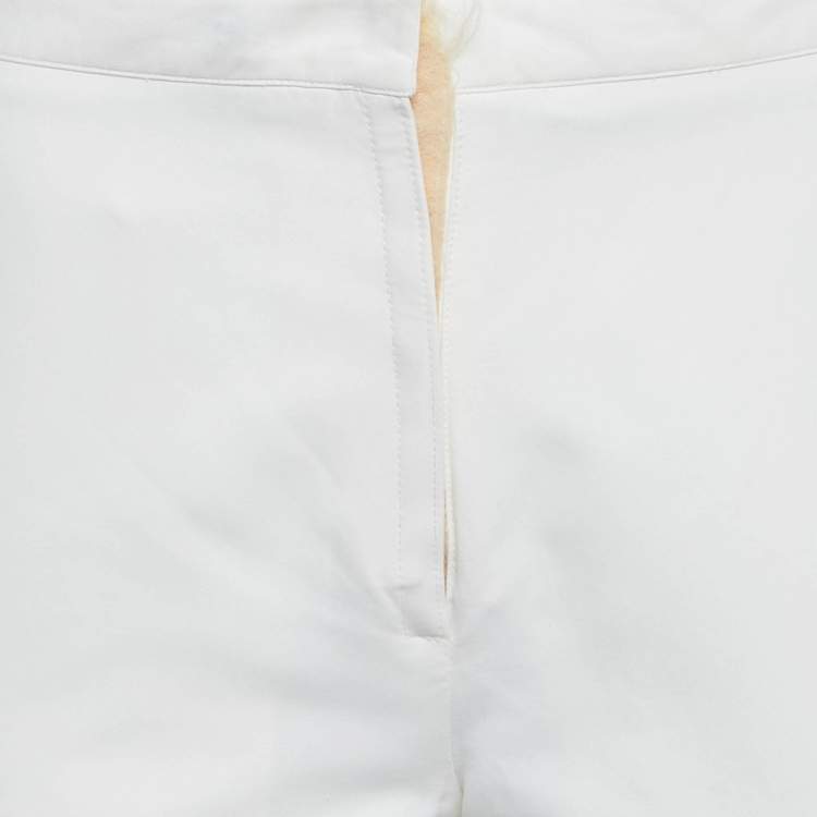 Pre Owned Prada Sport White Cotton Trousers M