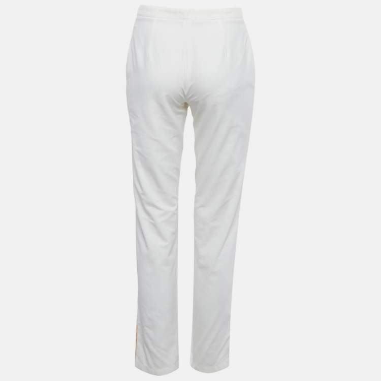 Pre Owned Prada Sport White Cotton Trousers M