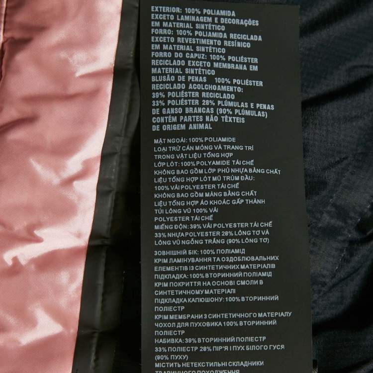 Pre Owned Prada Sport Pink Nylon Down Jacket XS