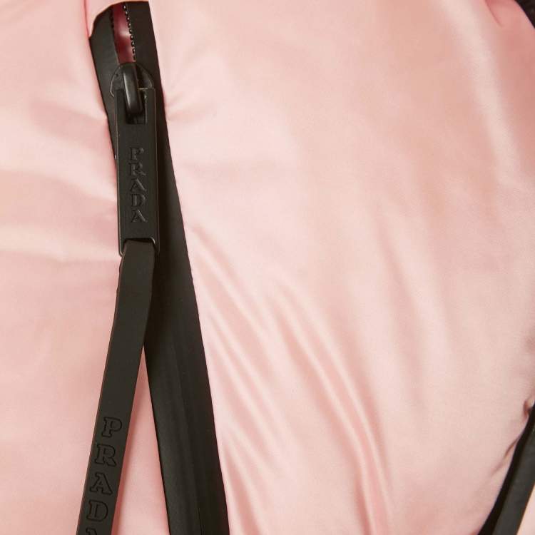 Pre Owned Prada Sport Pink Nylon Down Jacket XS
