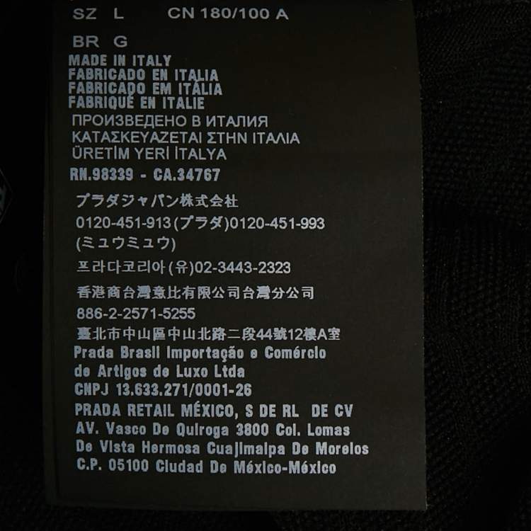 Pre Owned Prada Sport Black Textured Stretch Knit Pullover L