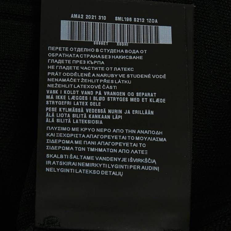 Pre Owned Prada Sport Black Textured Stretch Knit Pullover L