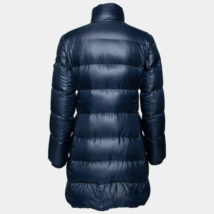 Pre Owned Prada Blue Down Synthetic Zip Front Jacket M