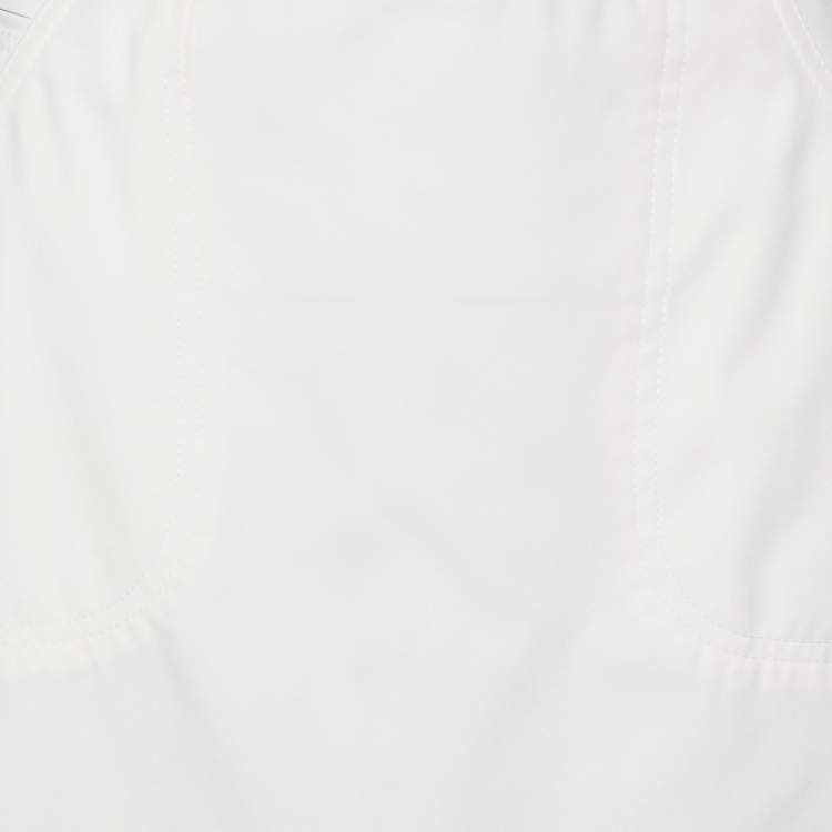 Pre Owned Prada Sport Off-White Nylon Pencil Skirt M