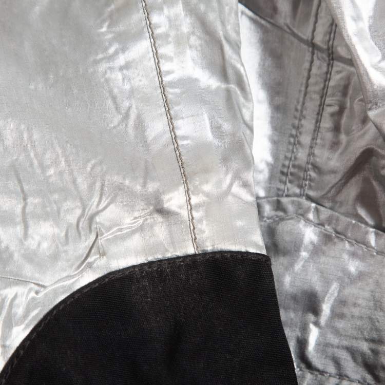 Pre Owned Prada Sport Silver Nylon Belted Ski Pants M