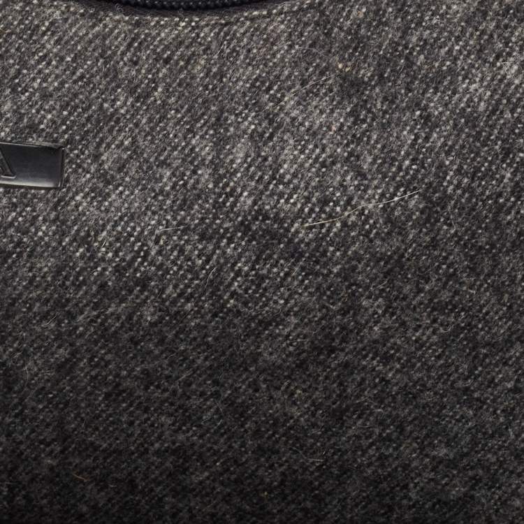 Pre Owned Prada Sport Grey Wool Shoulder Bag