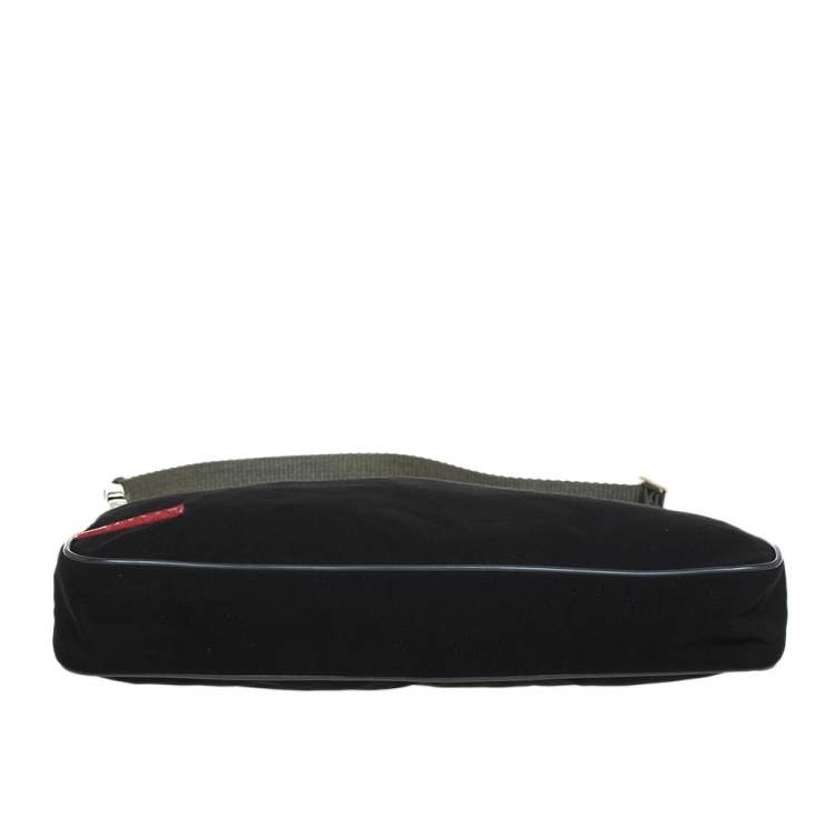 Pre Owned Prada Sport Black Nylon Baguette
