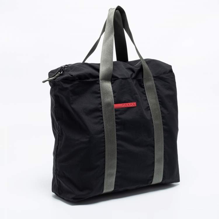 Pre Owned Prada Sport Black Nylon Tote