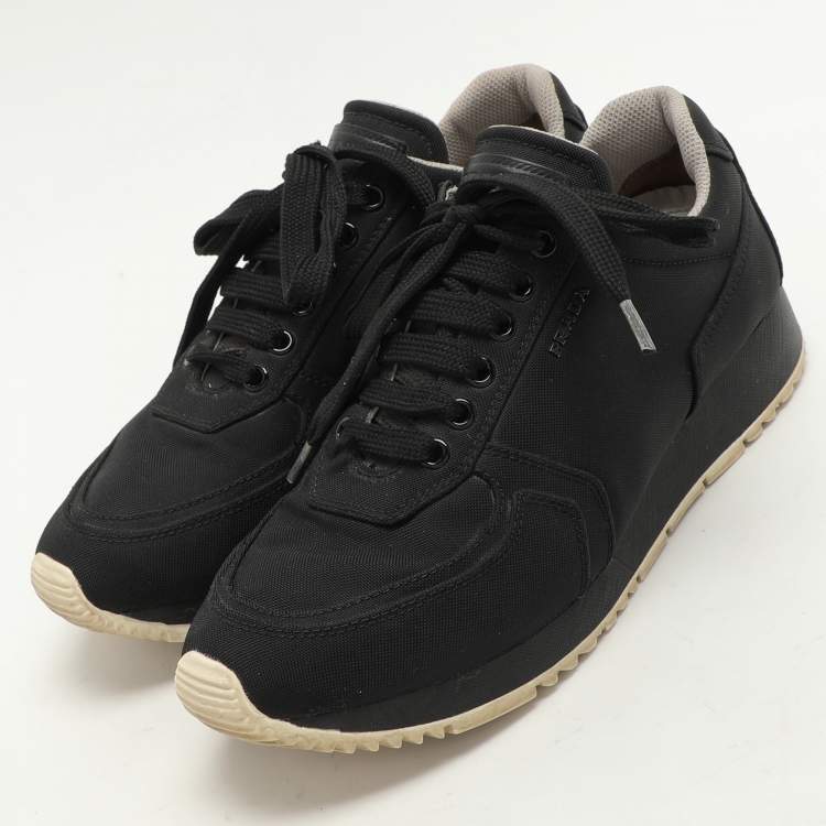 Pre Owned Prada Sport Black Nylon Low Top Sneakers Size 39