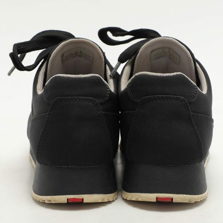 Pre Owned Prada Sport Black Nylon Low Top Sneakers Size 39