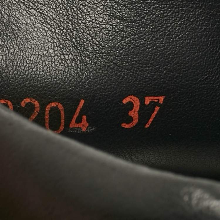 Pre Owned Prada Sport Black Leather High Top Sneakers Size 37