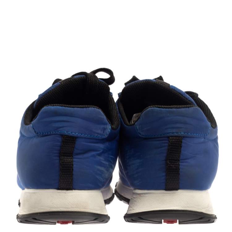 Pre Owned Prada Sport Blue Nylon Low Top Sneakers Size 37.5