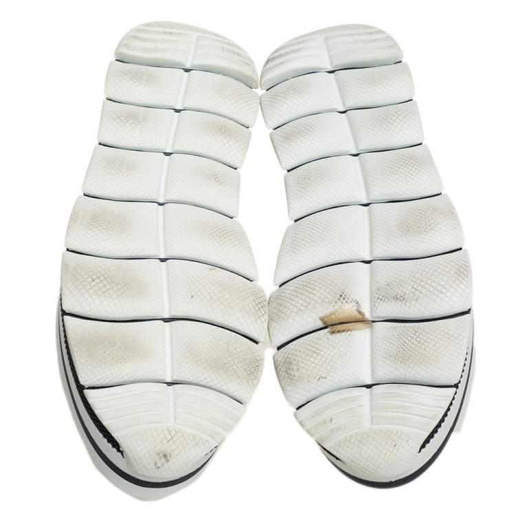 Pre Owned Prada Sport White Leather Platform Sneakers Size 38