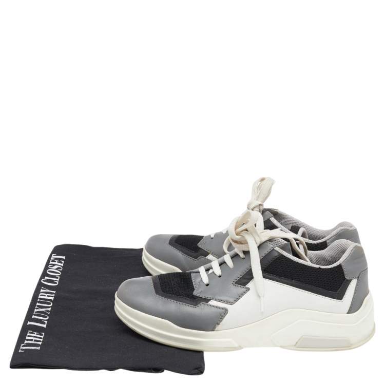 Pre Owned Prada Sport Multicolor Leather And Mesh Low Top Sneakers Size 36
