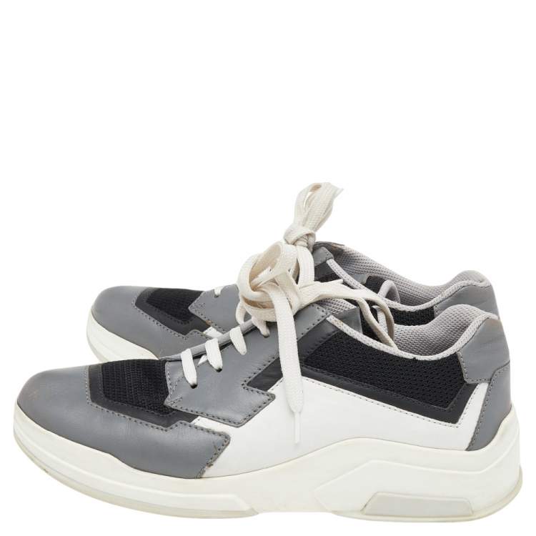 Pre Owned Prada Sport Multicolor Leather And Mesh Low Top Sneakers Size 36