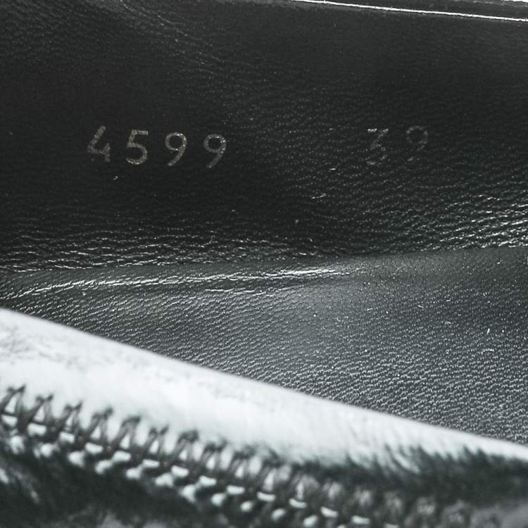 Pre Owned Prada Sport Black Patent Leather Ballet Flats Size 39