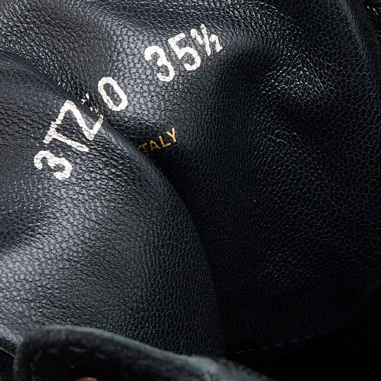 Pre Owned Prada Sport Black Suede Wedge Sneakers Size 35.5