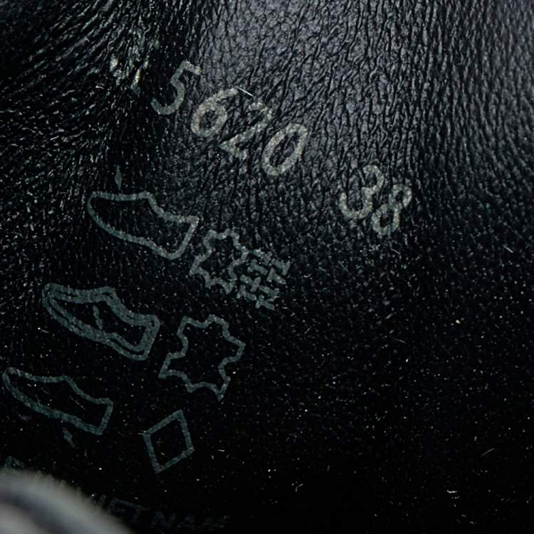 Pre Owned Prada Sport Black/Navy Blue Patent Leather And Nylon Low Top Sneakers Size 38