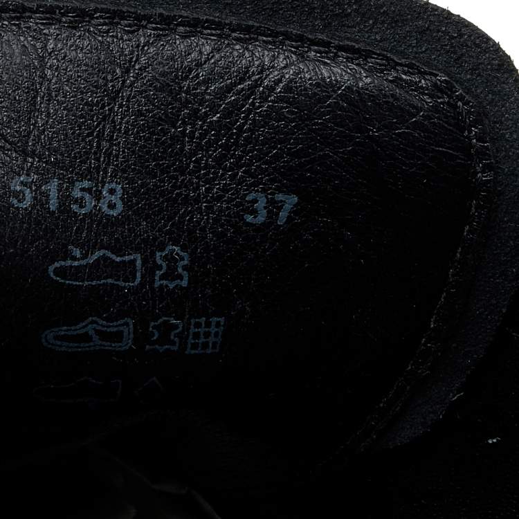 Pre Owned Prada Sport Black Leather Low Top Sneakers Size 37