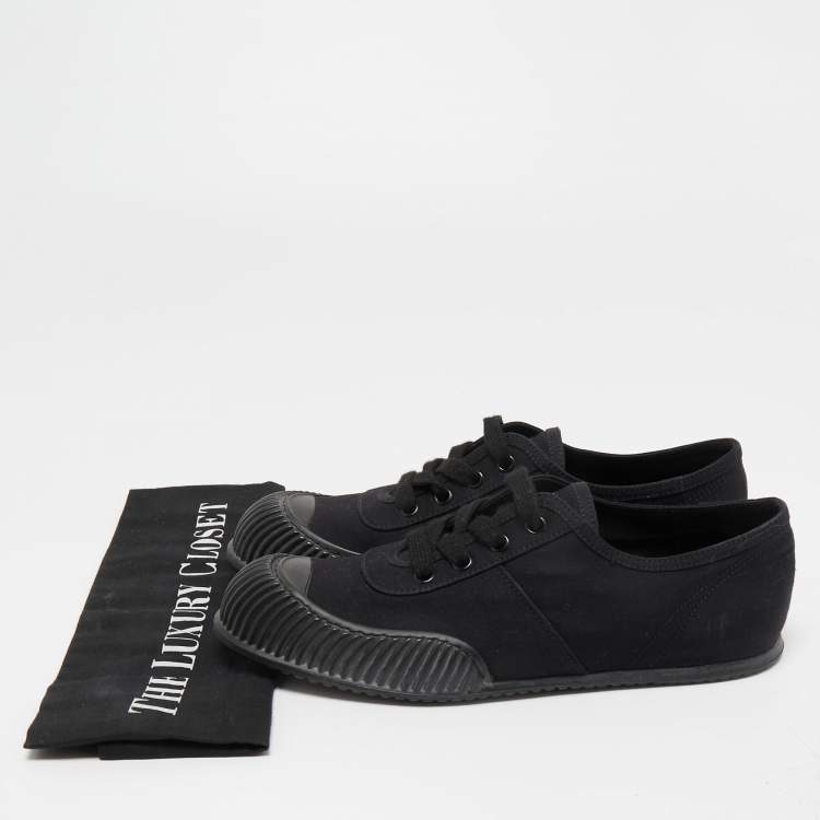 Pre Owned Prada Sport Black Canvas and Rubber Low Top Sneakers Size 37.5