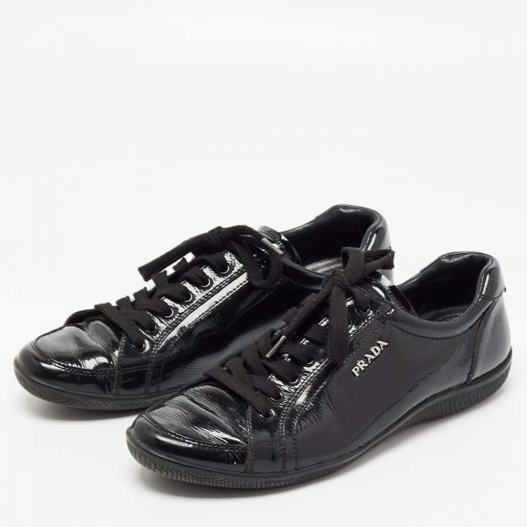 Patent leather hot sale prada sneakers