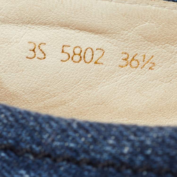 Pre Owned Prada Sport Blue Denim Slip On Sneakers Size 36.5