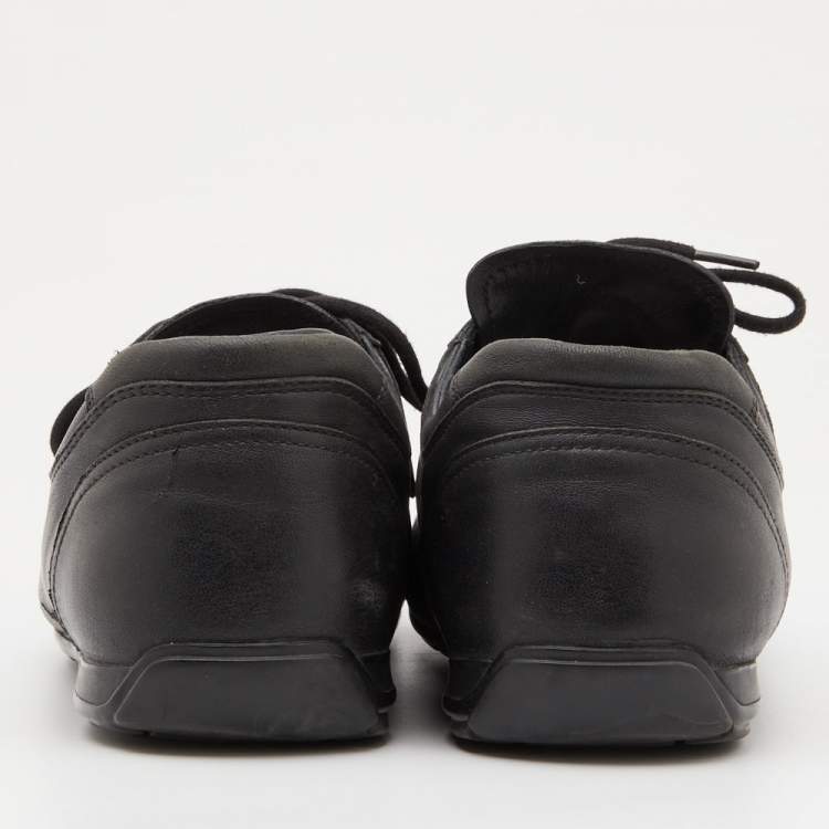 Pre Owned Prada Sport Black Leather Low Top Sneakers Size 41