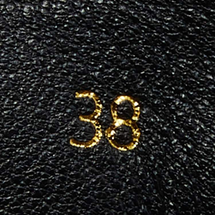 Pre Owned Prada Sport Black Glitter and Leather Logo Low Top Sneakers Size 38