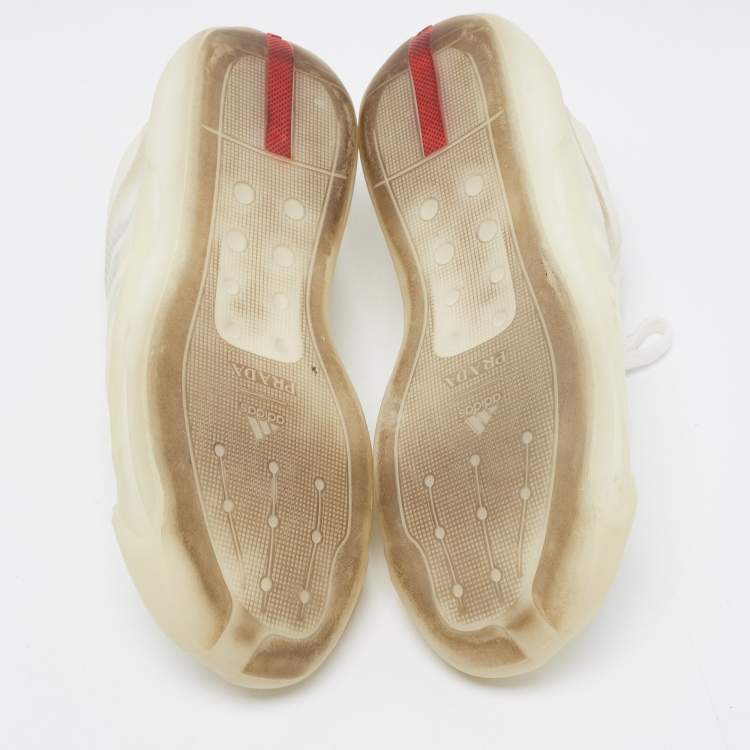 Pre Owned Prada Sport x Adidas White Mesh Luna Rossa Sneakers Size 37 1/3