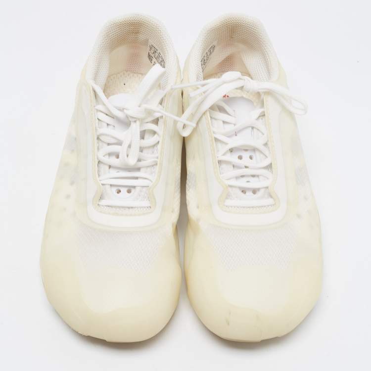 Pre Owned Prada Sport x Adidas White Mesh Luna Rossa Sneakers Size 37 1/3