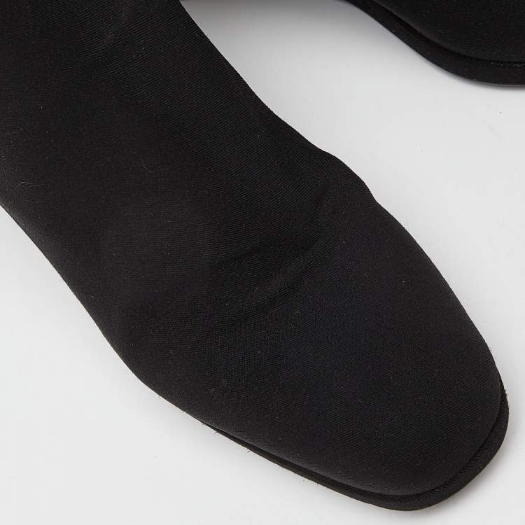 Pre Owned Prada Sport Black Stretch Band Wedge Knee Length Boots Size 36