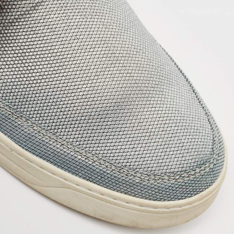 Pre Owned Prada Sport Grey Mesh Slip On Sneakers Size 37