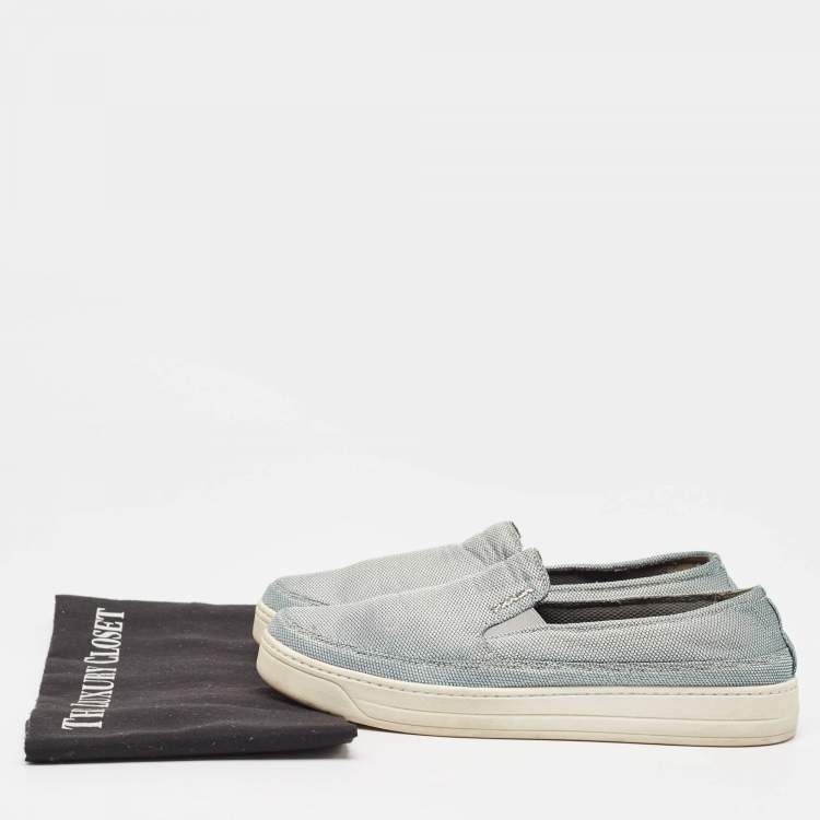 Pre Owned Prada Sport Grey Mesh Slip On Sneakers Size 37