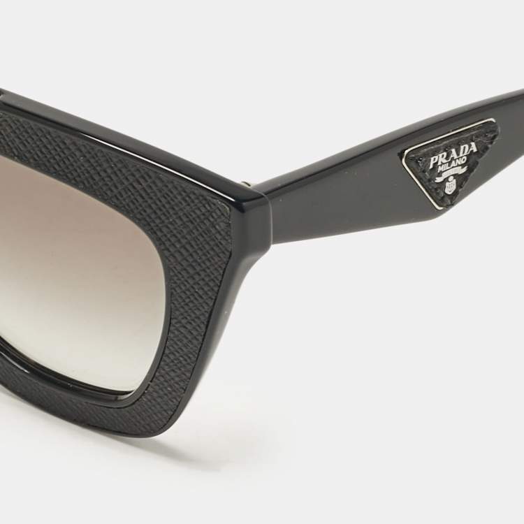 Pre Owned Prada Black Gradient SPR14S Cat Eye Sunglasses