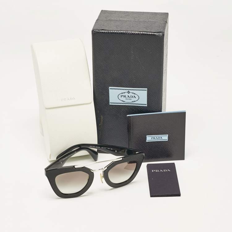 Pre Owned Prada Black Gradient SPR14S Cat Eye Sunglasses
