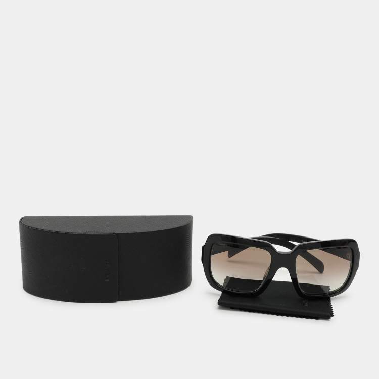 Pre Owned Prada Brown/Black SPR 07R-F Sunglasses